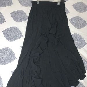 Forever21 Black Hi-Lo Asymmetrical Skirt
